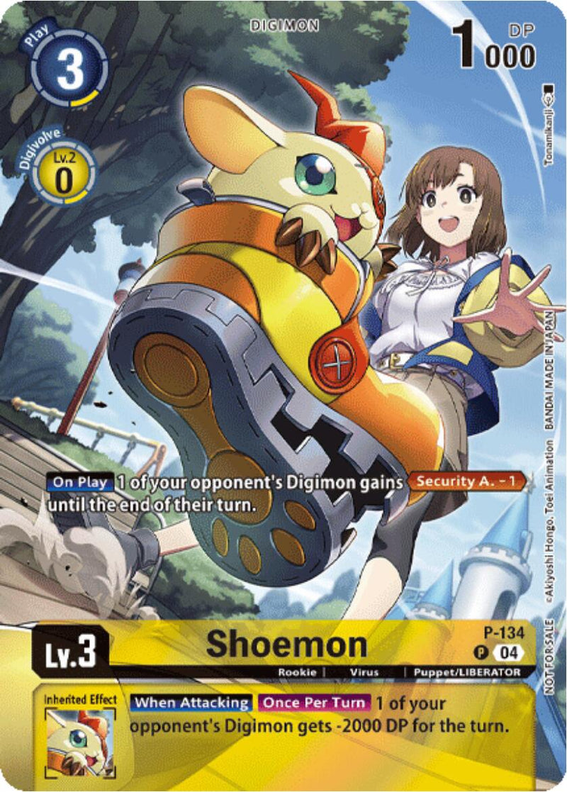 Shoemon [P-134] (Digimon Liberator Promotion) (Textured) [Promotional Cards] - Destination Retro