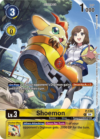 Shoemon [P-134] (Digimon Liberator Promotion) (Textured) [Promotional Cards] - Destination Retro