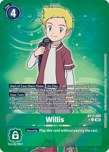 Willis [BT17-088] (Box Promotion Pack: Secret Crisis) [Secret Crisis] - Destination Retro