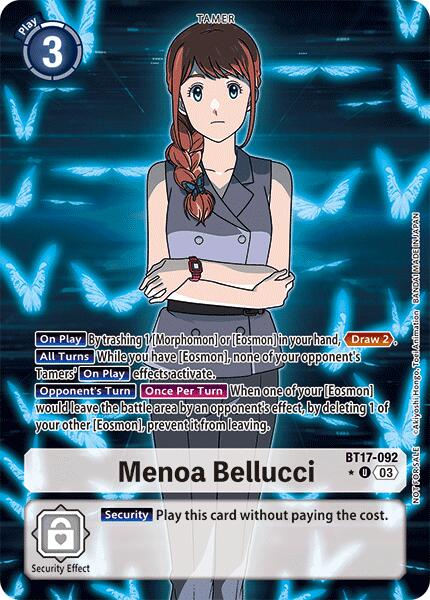 Menoa Bellucci [BT17-092] (Box Promotion Pack: Secret Crisis) [Secret Crisis] - Destination Retro