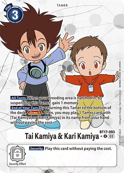 Tai Kamiya & Kari Kamiya [BT17-093] (Box Promotion Pack: Secret Crisis) [Secret Crisis] - Destination Retro