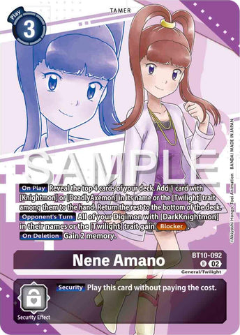Nene Amano [BT10-092] (Premium Heroines Set) [Xros Encounter] - Destination Retro