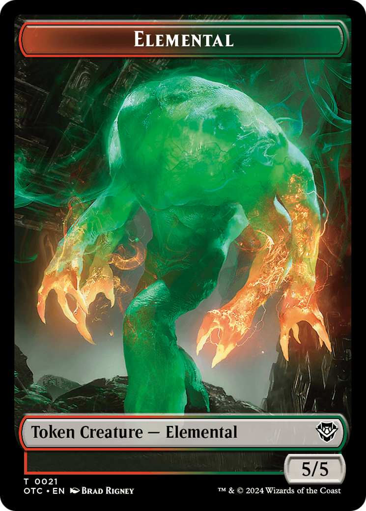 Elemental (0021) // Angel Double-Sided Token [Outlaws of Thunder Junction Commander Tokens] - Destination Retro