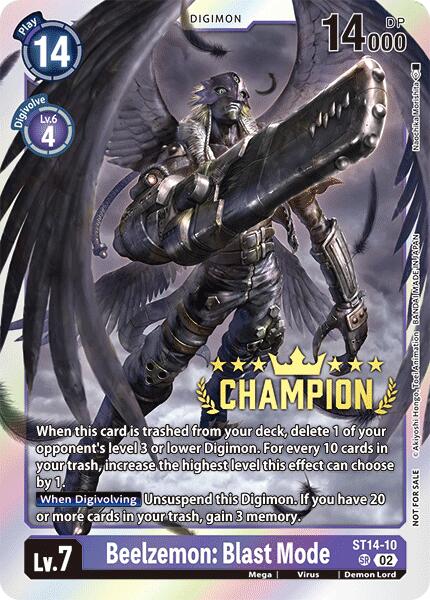 Beelzemon: Blast Mode [ST14-10] (Digimon 3-On-3 Champion) [Starter Deck: Beelzemon Advanced Deck Set] - Destination Retro