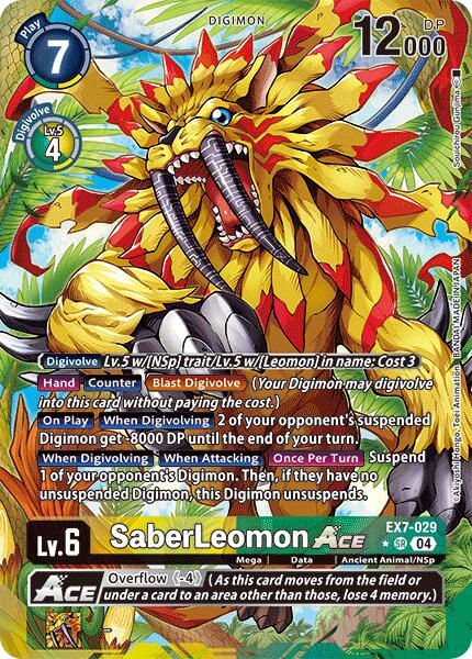 SaberLeomon ACE [EX7-029] (Alternate Art) [Digimon LIBERATOR] - Destination Retro