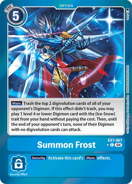 Summon Frost [EX7-067] (Foil) [Digimon LIBERATOR] - Destination Retro