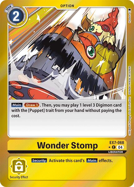 Wonder Stomp [EX7-068] (Foil) [Digimon LIBERATOR] - Destination Retro