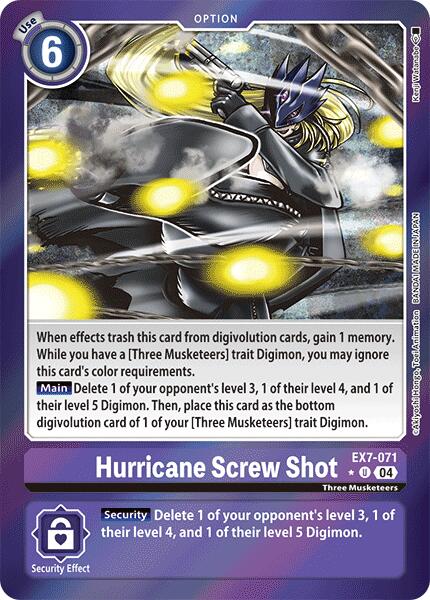 Hurricane Screw Shot [EX7-071] (Foil) [Digimon LIBERATOR] - Destination Retro
