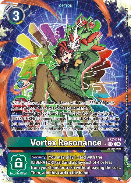 Vortex Resonance [EX7-074] (Alternate Art) [Digimon LIBERATOR] - Destination Retro