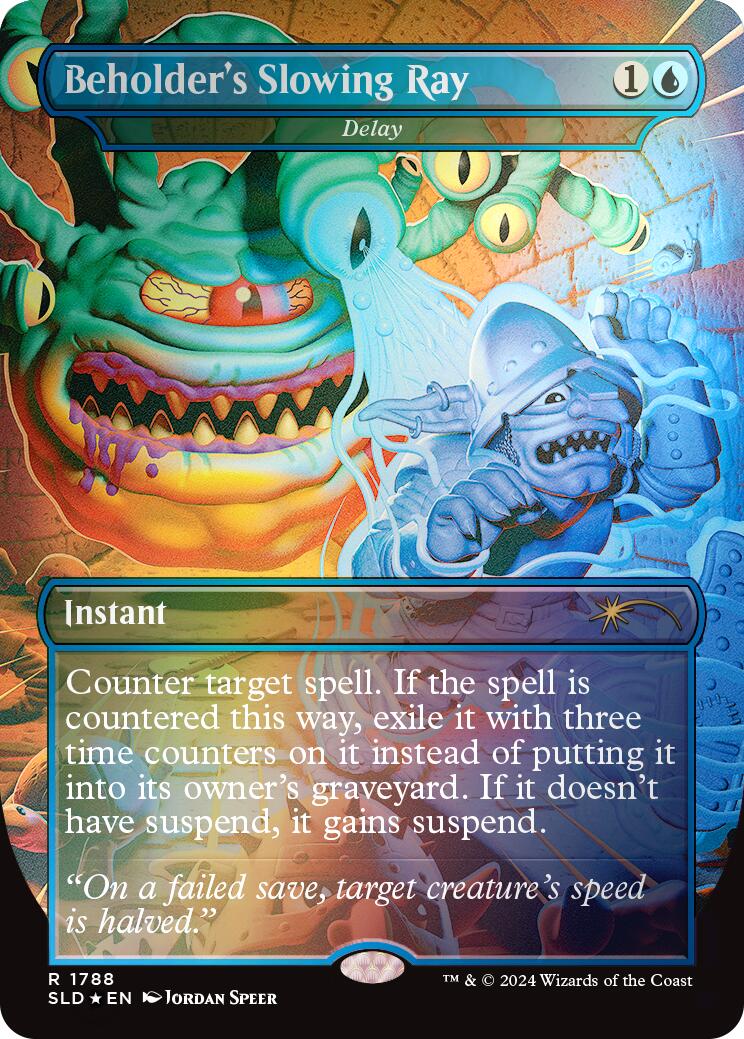 Beholder's Slowing Ray - Delay (Rainbow Foil) [Secret Lair Drop Series] - Destination Retro