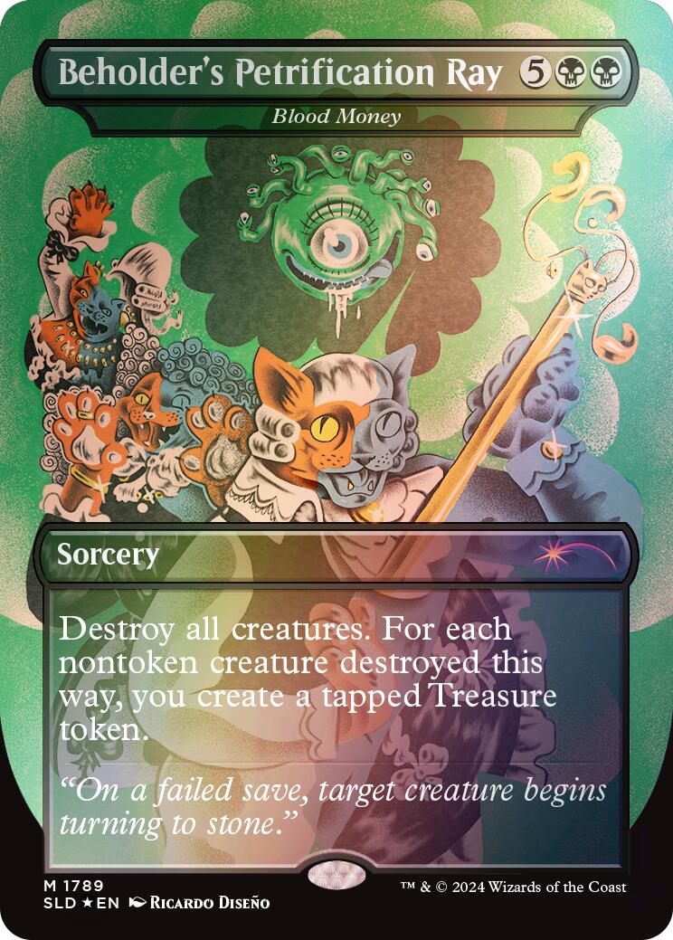 Beholder's Petrification Ray - Blood Money (Rainbow Foil) [Secret Lair Drop Series] - Destination Retro