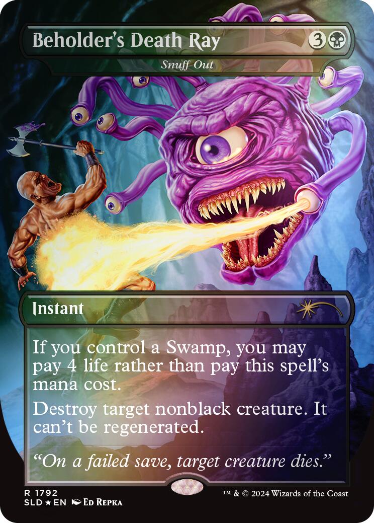 Beholder's Death Ray - Snuff Out (Rainbow Foil) [Secret Lair Drop Series] - Destination Retro