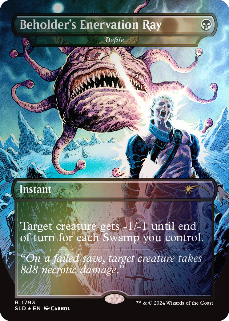 Beholder's Enervation Ray - Defile (Rainbow Foil) [Secret Lair Drop Series] - Destination Retro
