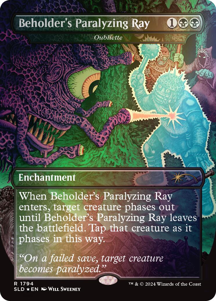 Beholder's Paralyzing Ray - Oubliette (Rainbow Foil) [Secret Lair Drop Series] - Destination Retro