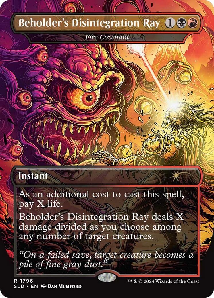 Beholder's Disintegration Ray - Fire Covenant [Secret Lair Drop Series] - Destination Retro