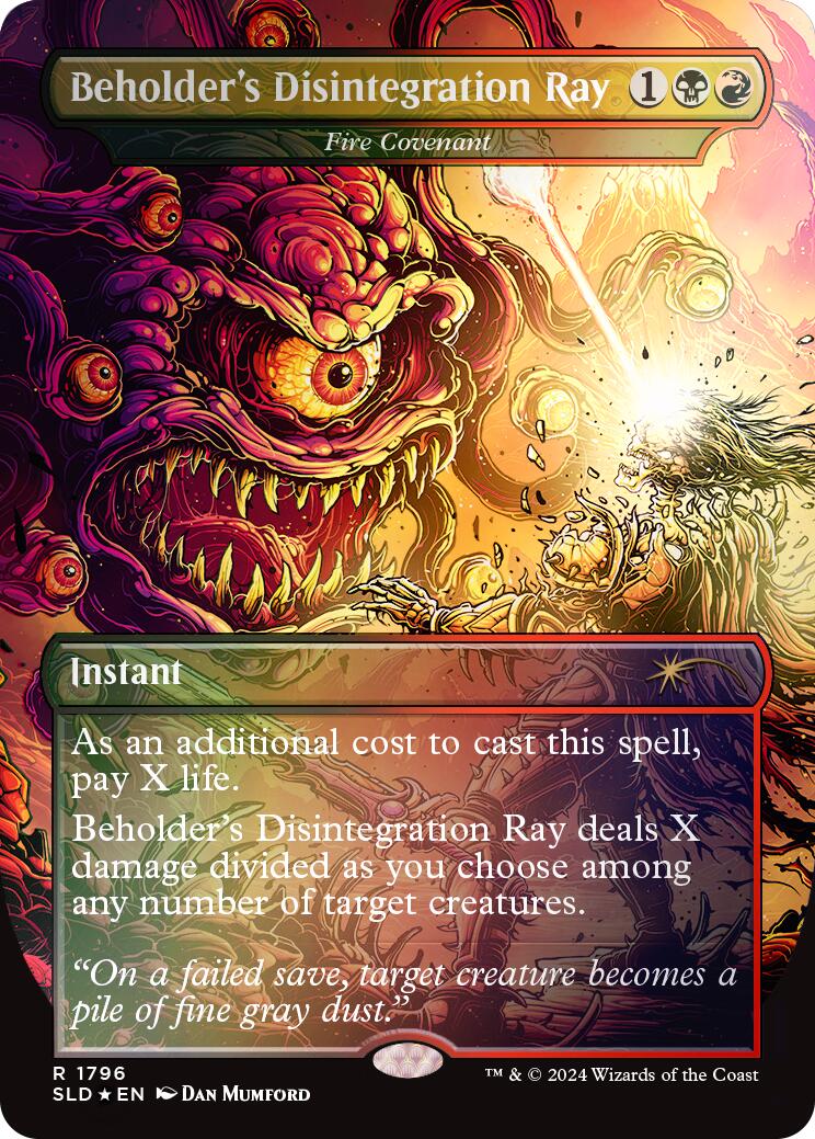 Beholder's Disintegration Ray - Fire Covenant (Rainbow Foil) [Secret Lair Drop Series] - Destination Retro