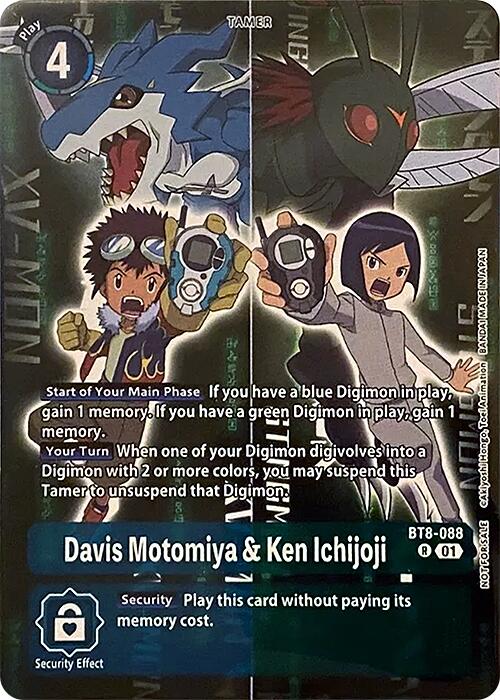 Davis Motomiya & Ken Ichijoji [BT8-088] (Super Complete Selection Daisuke ver.) [New Awakening Promos] - Destination Retro