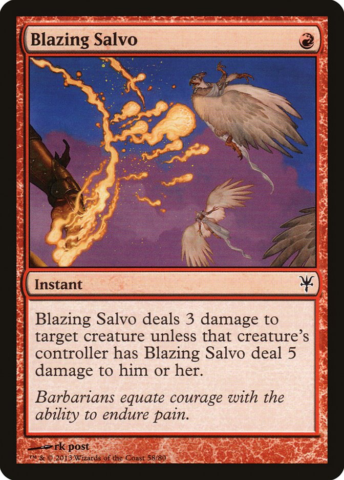 Blazing Salvo [Duel Decks: Sorin vs. Tibalt] - Destination Retro
