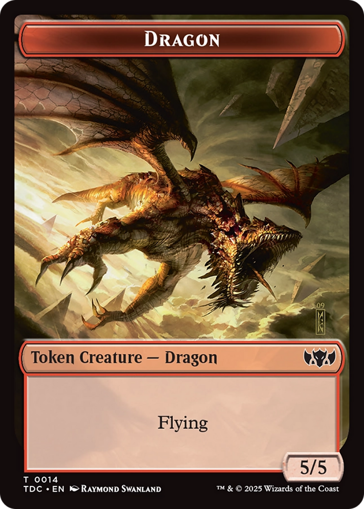Copy // Dragon (0014) Double-Sided Token [Tarkir: Dragonstorm Commander Tokens] - Destination Retro