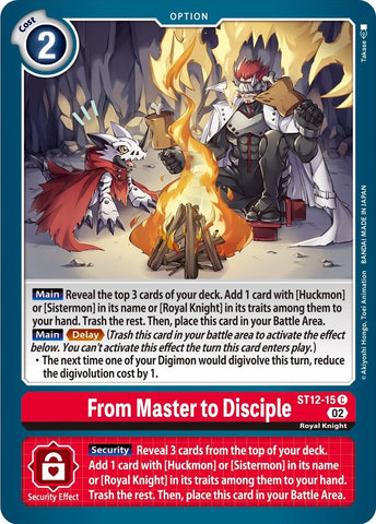 From Master to Disciple [ST12-15] [Starter Deck: Jesmon] - Destination Retro