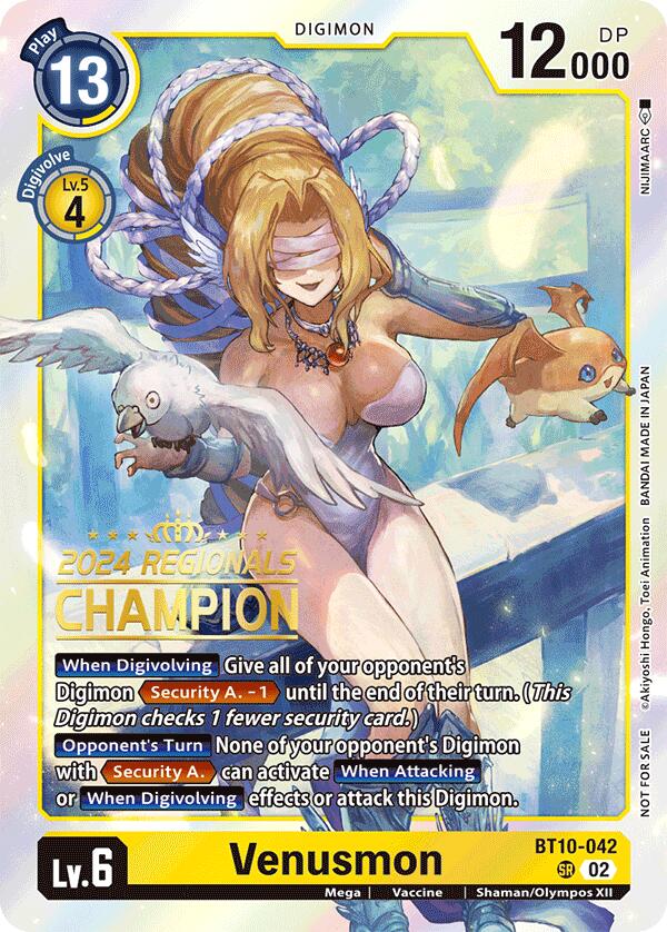 Venusmon [BT10-042] (2024 Regionals Champion) [Xros Encounter] - Destination Retro