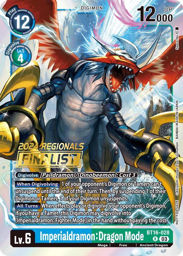 Imperialdramon: Dragon Mode [BT16-028] (2024 Regionals Finalist) [Beginning Observer] - Destination Retro