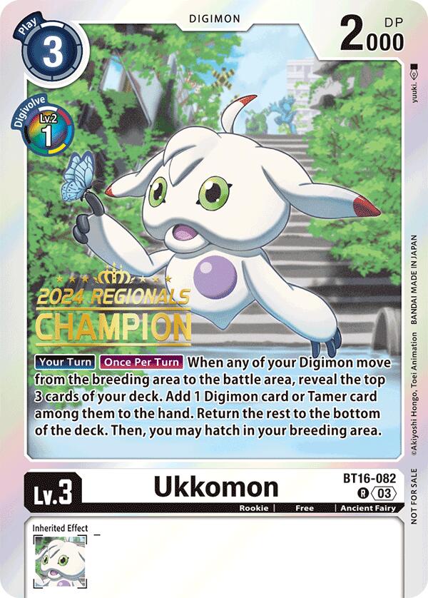 Ukkomon [BT16-082] (2024 Regionals Champion) [Beginning Observer] - Destination Retro