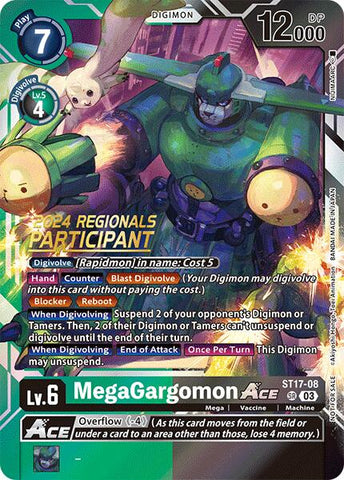 MegaGargomon ACE [ST17-08] (2024 Regionals Participant) [Starter Deck: Double Typhoon Advanced Deck Set] - Destination Retro