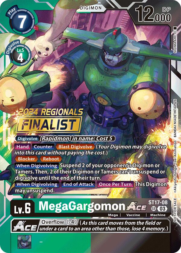 MegaGargomon ACE [ST17-08] (2024 Regionals Finalist) [Starter Deck: Double Typhoon Advanced Deck Set] - Destination Retro