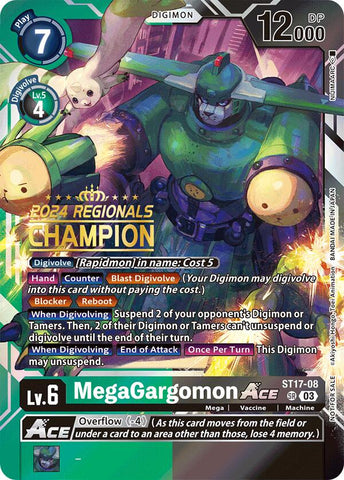 MegaGargomon ACE [ST17-08] (2024 Regionals Champion) [Starter Deck: Double Typhoon Advanced Deck Set] - Destination Retro