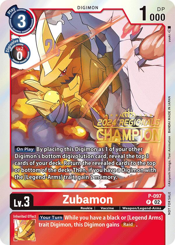 Zubamon [P-097] - P-097 (2024 Regionals Champion) [Promotional Cards] - Destination Retro