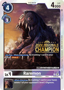 Raremon [P-101] - P-101 (2024 Regionals Champion) [Promotional Cards] - Destination Retro