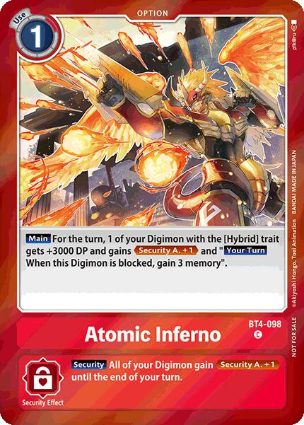 Atomic Inferno [BT4-098] (Event Pack 7) [Great Legend] - Destination Retro