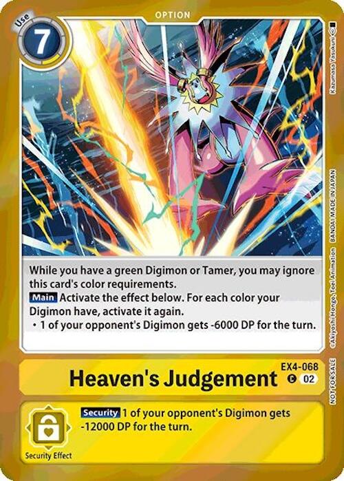 Heaven's Judgement [EX4-068] (Event Pack 7) [Alternative Being Booster] - Destination Retro