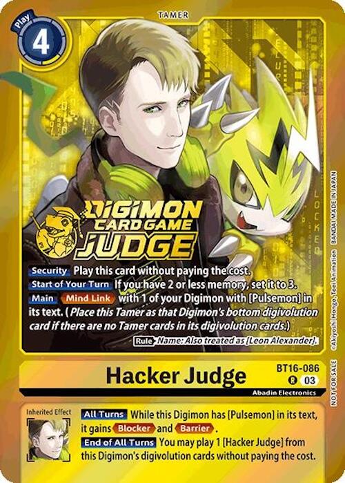 Hacker Judge [BT16-086] (Judge Pack 6) [Beginning Observer] - Destination Retro