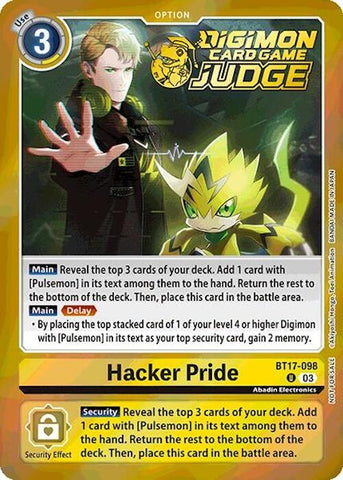 Hacker Pride [BT17-098] (Judge Pack 6) [Secret Crisis] - Destination Retro