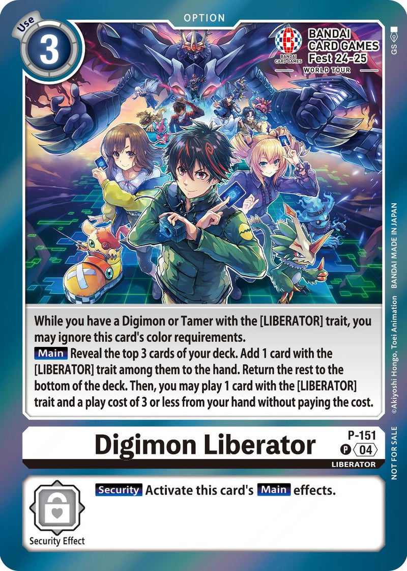 Digimon Liberator [P-151] - P-151 (BANDAI Card Games Fest 24-25 World Tour) [Promotional Cards] - Destination Retro