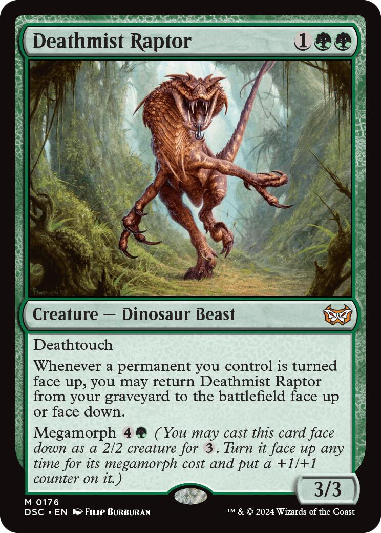 Deathmist Raptor [Duskmourn: House of Horror Commander] - Destination Retro