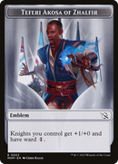 Treasure (21) // Teferi Akosa of Zhalfir Emblem Double-Sided Token [March of the Machine Tokens] - Destination Retro