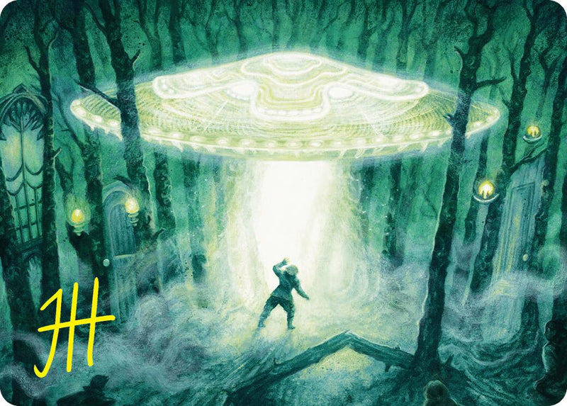 Unidentified Hovership Art Card (Gold-Stamped Signature) [Duskmourn: House of Horror Art Series] - Destination Retro