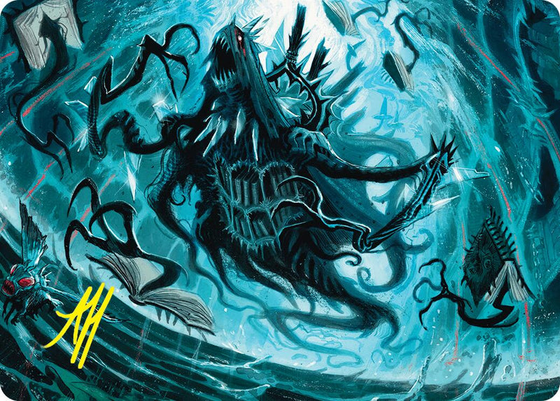 Overlord of the Floodpits Art Card (Gold-Stamped Signature) [Duskmourn: House of Horror Art Series] - Destination Retro