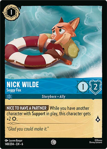 Nick Wilde - Soggy Fox (148/204) [Azurite Sea] - Destination Retro
