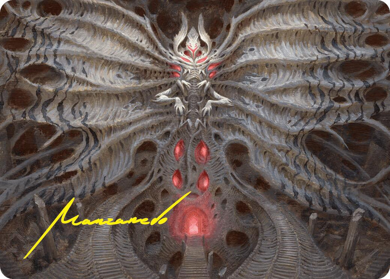 Valgavoth, Terror Eater Art Card (Gold-Stamped Signature) [Duskmourn: House of Horror Art Series] - Destination Retro