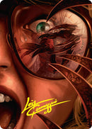 Razorkin Needlehead Art Card (Gold-Stamped Signature) [Duskmourn: House of Horror Art Series] - Destination Retro