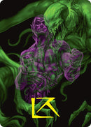 Tyvar, the Pummeler Art Card (Gold-Stamped Signature) [Duskmourn: House of Horror Art Series] - Destination Retro
