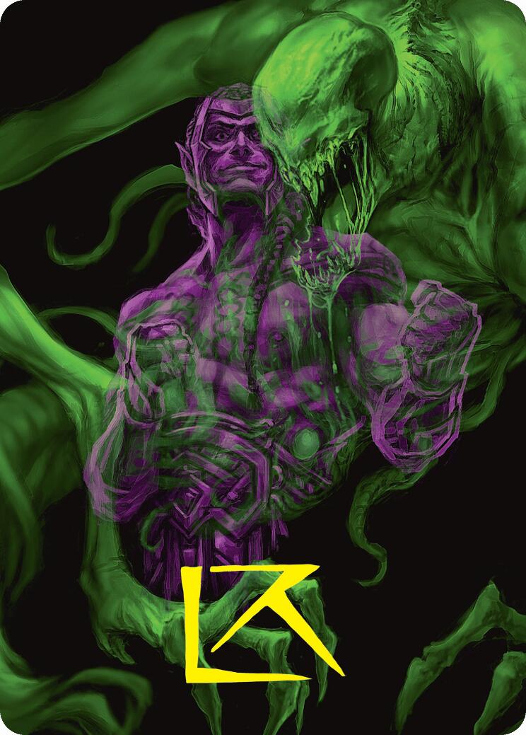 Tyvar, the Pummeler Art Card (Gold-Stamped Signature) [Duskmourn: House of Horror Art Series] - Destination Retro
