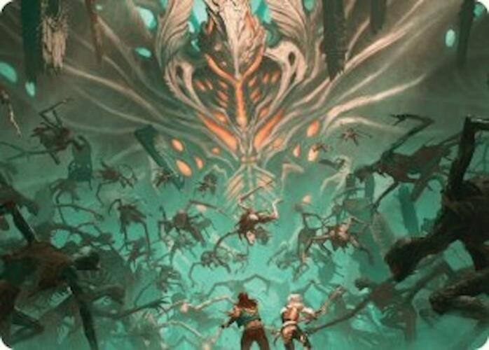Valgavoth's Onslaught Art Card [Duskmourn: House of Horror Art Series] - Destination Retro