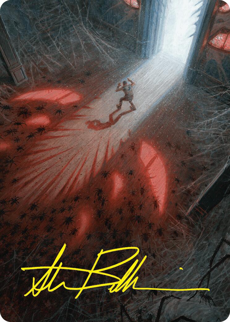 Fear My Authority Art Card (Gold-Stamped Signature) [Duskmourn: House of Horror Art Series] - Destination Retro