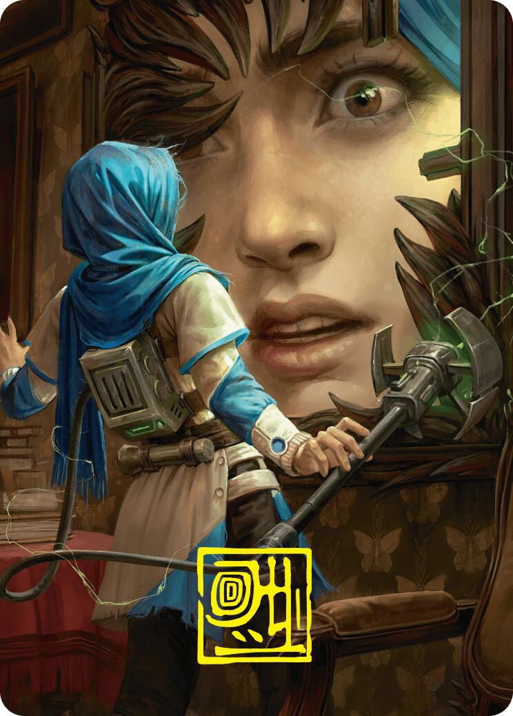 Reality Is Mine to Control Art Card (Gold-Stamped Signature) [Duskmourn: House of Horror Art Series] - Destination Retro