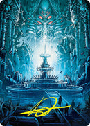 Island Art Card (Gold-Stamped Signature) [Duskmourn: House of Horror Art Series] - Destination Retro